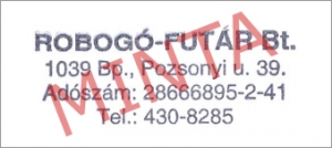 Bélyegző minta - Robogó futár BT.